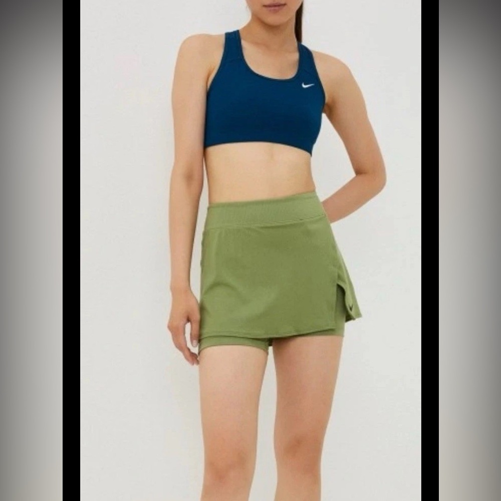 Nike DriFit Court Victory Tennis Skirt Skirt Luminous Green SZ.XS